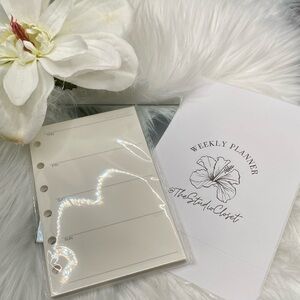 New! PM SIZE AGENDA REFILL PAGES, WEEKLY PLANNER Pack of 40-50 sheets, 6 holes